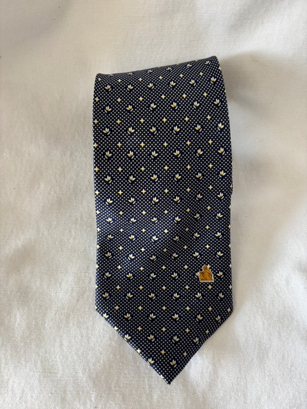 Vintage Lanvin Silk Tie Blue
